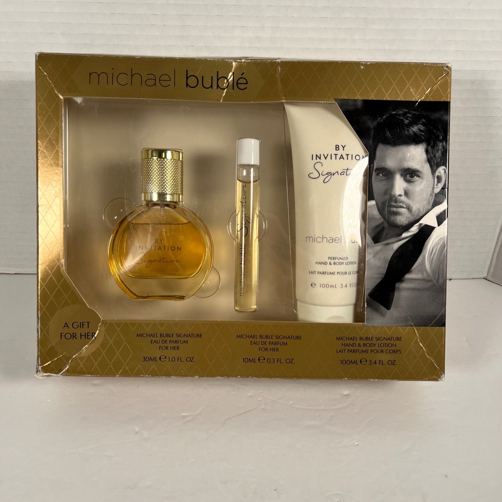 Michael Buble By Invitation Signature 3pc Fragrance Gift Set for Women
